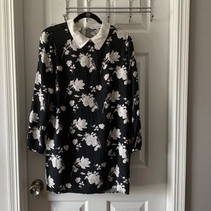 Cupcakes and Cashmere-  cute rayon dress! Black and white with floral design.
